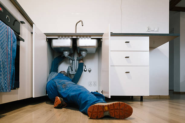 Professional Drain Cleaning technician working in Montville, NJ